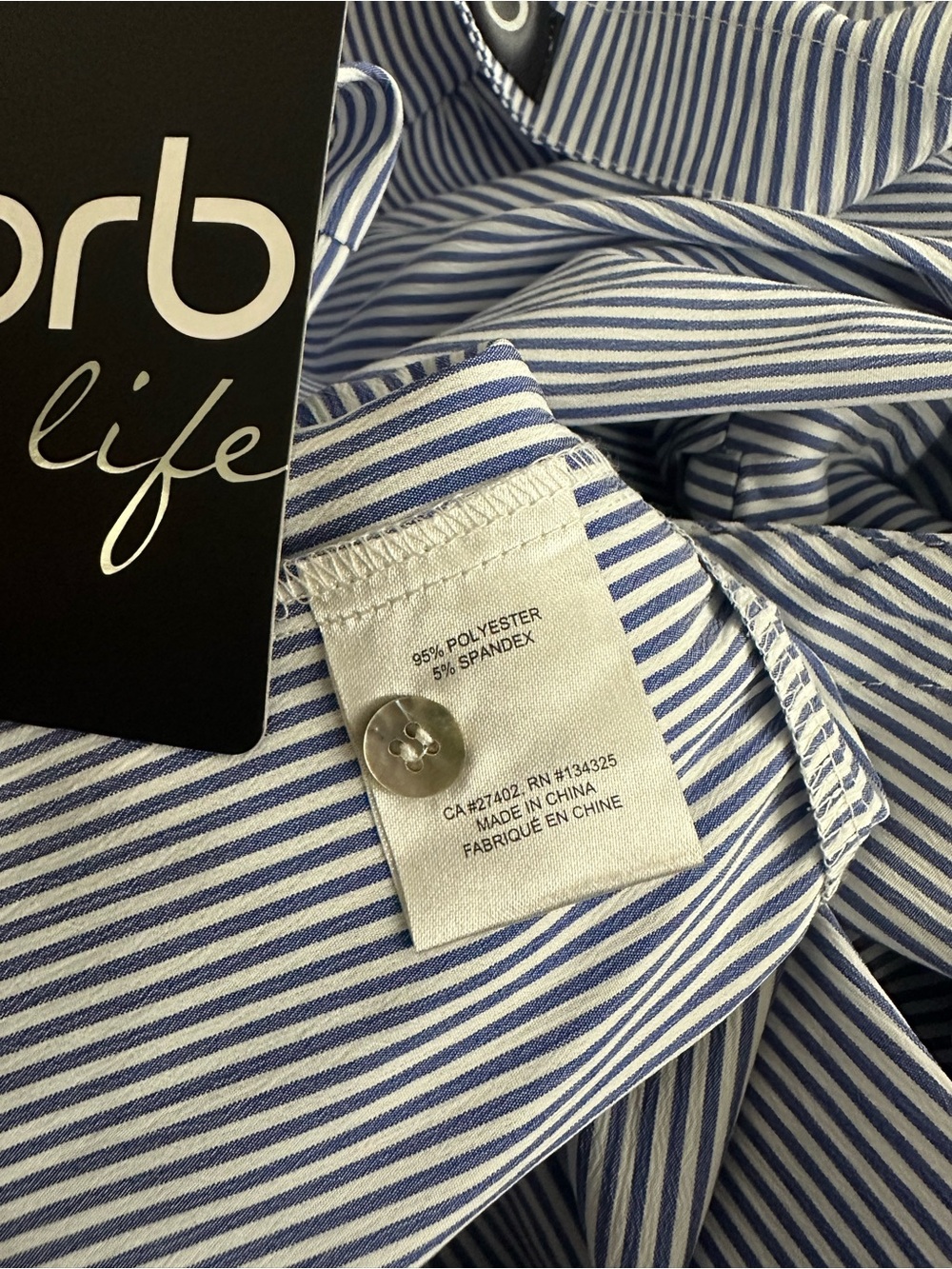 Orb Railroad Stripe Mini Dress (XS) - Picture 8 of 9